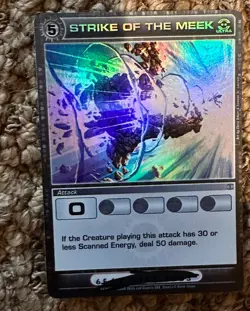 STRIKE OF THE MEEK Ultra Rare Foil First Edition Chaotic Card NM - Image 1
