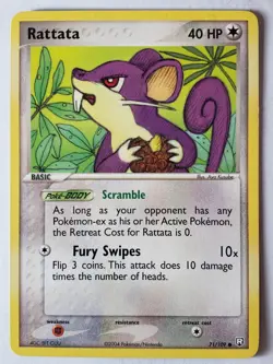 Rattata 71/109 VLP - EX Team Rocket Returns 2004 Pokemon Card - Aya Kusube Art - Image 1