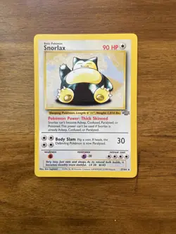 Vintage Snorlax - 27/64 - Star Rare Pokemon Card - 1999 Jungle Set - Near Mint - Image 2