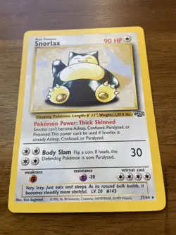 Vintage Snorlax - 27/64 - Star Rare Pokemon Card - 1999 Jungle Set - Near Mint - Image 4