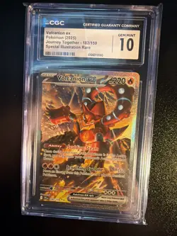 CGC 10 GEM MINT Volcanion EX 182/159 SPECIAL ILLUSTRATION RARE Pokemon Card 015 - Image 1