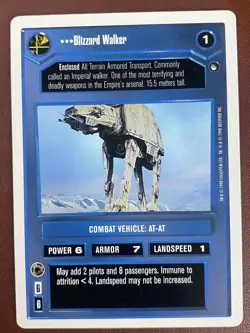 Star Wars CCG WB Revised Hoth Blizzard Walker Card - Image 1