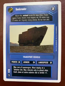 Decipher Star Wars CCG Card UNPLAYED Unltd WB Premiere SANDCRAWLER (Dark Side) - Image 1