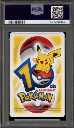 Pokemon 10th Ann. Playing Cards Seviper/Zangoose Yellow 9 of Hearts PSA 10 - Image 2