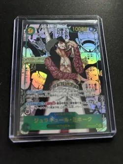 Mihawk OP14-119 SEC Manga Alt Art The Azure Sea's Seven ONE PIECE Card Japanese - Image 1