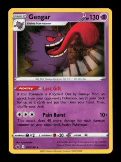 Gengar 057/198 Holo Rare Chilling Reign Pokemon Card - Image 1