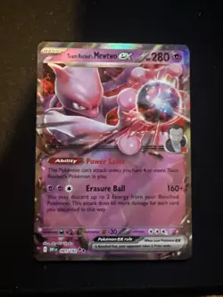Pokemon TCG Team Rockets Mewtwo EX Double Rare Card 081/182 - Image 1