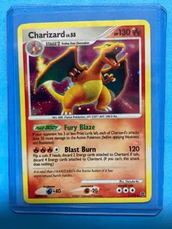 2007 Pokemon TCG Charizard LV.55 Holo Rare Card 3/132 Secret Wonders - Image 1
