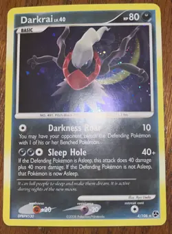 Darkrai 4/106 REVERSE HOLO Rare Pokemon DP Great Encounters TCG Card LP/MP 2008 - Image 2