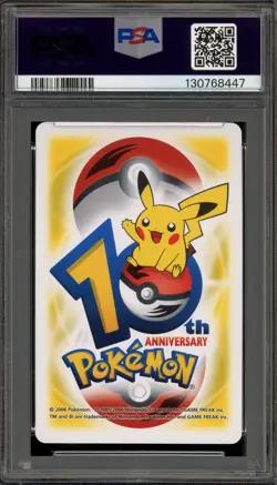 Pokemon 10th Ann. Playing Cards Porygon/Porygon2 Yellow 5 of Spades PSA 10 - Image 2