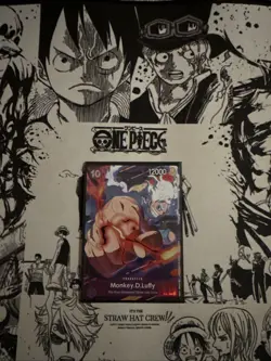 One Piece Card Game Monkey D Luffy English TCG Card P-041 Promo - Image 1