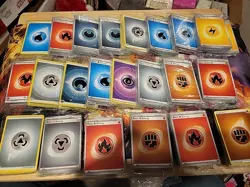 23 Packs Of pokemon energy cards sealed From Etbs - Image 1