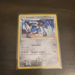Lucario 120/185 Vivid Voltage Reverse Holo Rare Pokemon Card Pokemon TCG LP/NM - Image 1