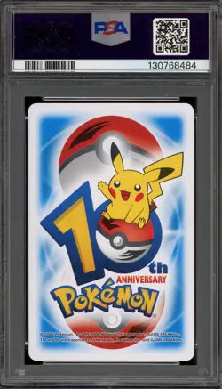 Pokemon 10th Ann. Playing Cards Drowzee/Hypno Blue 4 of Hearts PSA 6 - Image 2