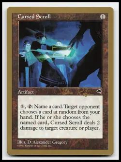 Cursed Scroll World Championship Decks Gold Border Magic The Gathering Card - Image 1