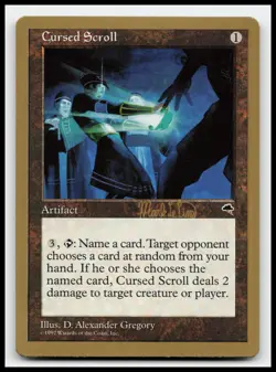 Cursed Scroll World Championship Decks Gold Border Magic The Gathering Card - Image 1