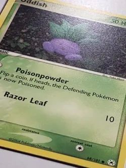 Oddish 68/101 LP / VLP - Yuka Morii Clay Art - EX Hidden Legends Pokemon Card - Image 2