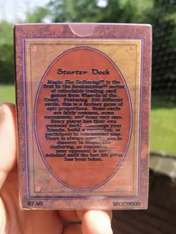 Limited BETA Starter DECK Magic MTG Gem Mint 1993 + Rulebook - EMPTY PRODUCT - Image 2