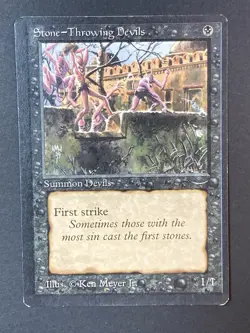 Stone - Throwing Devils: Magic the Gathering (MtG) Arabian Nights - Image 1