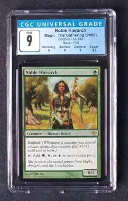 Mtg Noble Hierarch (CGC) 9 Conflux Rare Foil [2009] - Image 1