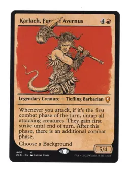 MTG Karlach, Fury of Avernus SHOWCASE Commander Legends Baldur's Gate 400 NM - Image 1