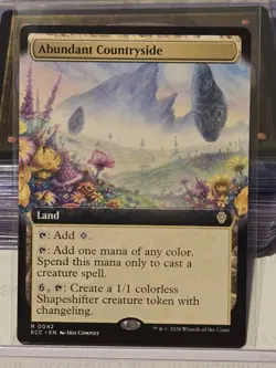 Abundant Countryside (Extended Art) Rare MTG Lorwyn Eclipsed Commander - Image 1