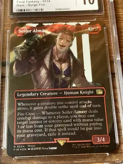 Seifer Almasy (Borderless) (Surge Foil) - FINAL FANTASY (FIN) MTG CGC 10 - Image 2
