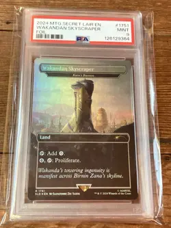 Wakandan Skyscraper - Karn's Bastion (Rainbow Foil) - (SLD) MTG PSA 9 - Image 1