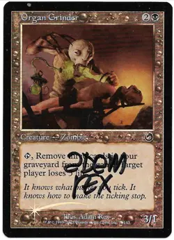 MTG M:tG TORMENT Organ Grinder FOIL - SIGNED by Adam Rex! - Image 1