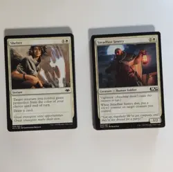 Bulk Lot 100 White Magic The Gathering MTG Trading Cards NO DUPLICATES Mixed Set - Image 1