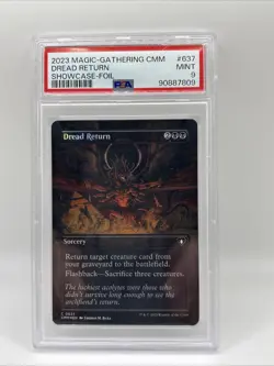 Dread Return (Borderless Foil) - Commander Masters (CMM) PSA 9 graded - Image 1