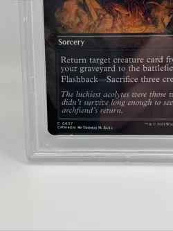 Dread Return (Borderless Foil) - Commander Masters (CMM) PSA 9 graded - Image 2