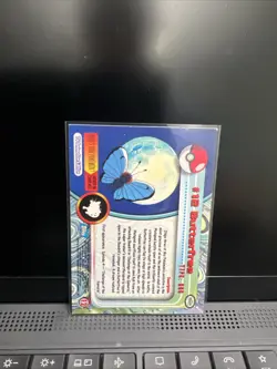 Pokemon 2000 Topps Chrome Butterfree #12 HP TV Series 1 Holo - Image 2