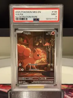 2025 POKEMON MEG EN-MEGA EVOLUTION ILLUSTRATION RARE#138 VULPIX PSA 9 - Image 4