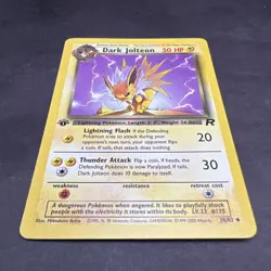 Pokemon 1st Edition Team Rocket Dark Jolteon 38/82 NS1 - Image 3