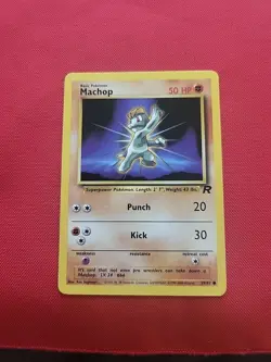 Pokemon Machop #59/82 Team Rocket 2000 WOTC Vintage Non-holo - NM / LP - L15 - Image 3