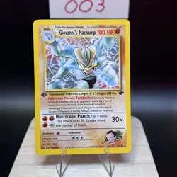 1st Edition Giovanni's Machamp 6/132 Gym Challenge 2000 Holo Rare WOTC Pokemon - Image 1