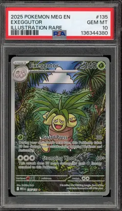 Pokemon Exeggutor Mega Evolution Illustration Rare #135 PSA 10 Gem Mint - Image 1