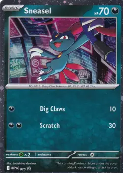 Sneasel 020 Promo Mega Evolutions Pokemon Near Mint - Image 1