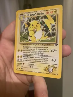 Lt. Surge's Raichu 11/132 - Pokemon TCG Gym Challenge Unlimited - Holo DMG - Image 4