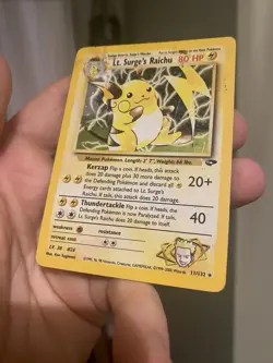 Lt. Surge's Raichu 11/132 - Pokemon TCG Gym Challenge Unlimited - Holo DMG - Image 5