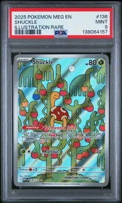Shuckle *PSA 9* Illustration Rare *Mega Evolution* #136 * Pokemon - Image 1