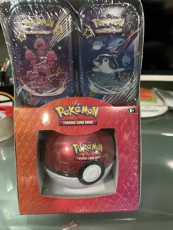 Pokemon TCG Paldean Fates Sam’s Club Exclusive 3 Tin Pack - Factory Sealed - Image 1