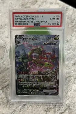 2024 Pokemon CS4b Chinese Rayquaza VMAX Hyper Rare 25 Pack PSA 10 Gem Mint - Image 1