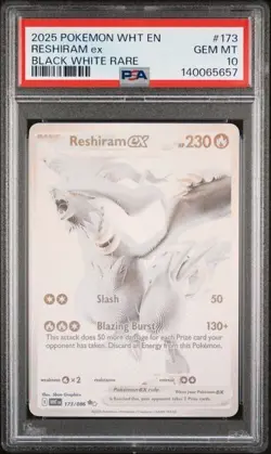 Pokemon White Flare Reshiram EX BWR 173/086 English PSA10 - Image 1