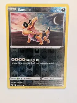 Sandile 107/185 - Pokemon Sw & Sh Vivid Voltage Reverse Holo NM/M - Image 1