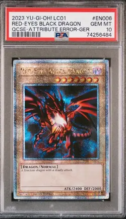 PSA 10 Red-Eyes Black Dragon | Limited Edition LC01 | QCSR | Attribute Error Ger - Image 1