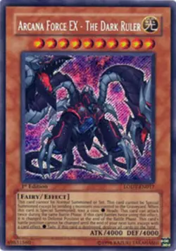 Moderately Played, English Yu Gi Oh Arcana Force EX - The Dark Ruler - LODT-EN01 - Image 1