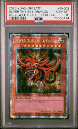 PSA 10 Slifer The Sky Dragon | Limited Edition LC01 | QCSR | Attribute Error Ita - Image 1