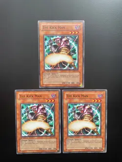 Yugioh The Kick Man AST-012 Common 1st Edition LP/MP X3 - Image 1